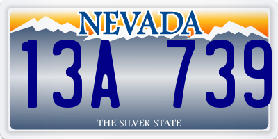 NV license plate 13A739