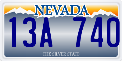 NV license plate 13A740
