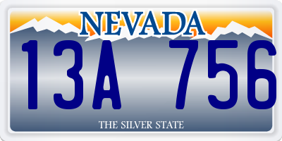 NV license plate 13A756