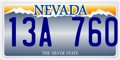 NV license plate 13A760
