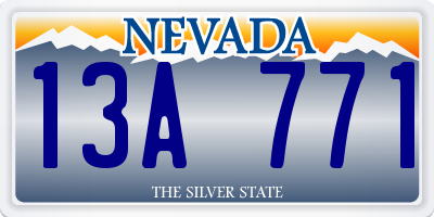 NV license plate 13A771