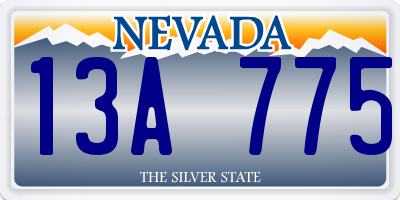 NV license plate 13A775