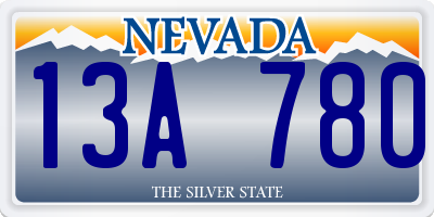NV license plate 13A780