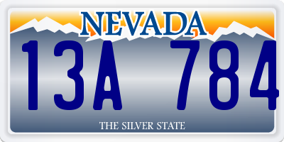 NV license plate 13A784