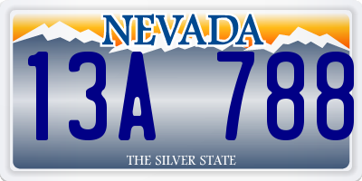 NV license plate 13A788