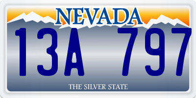 NV license plate 13A797