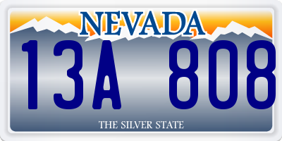 NV license plate 13A808