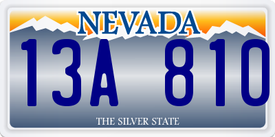 NV license plate 13A810