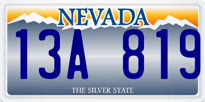 NV license plate 13A819