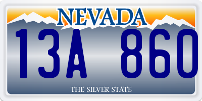 NV license plate 13A860