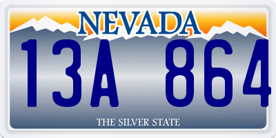 NV license plate 13A864
