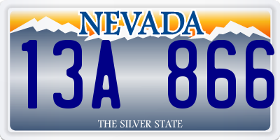 NV license plate 13A866