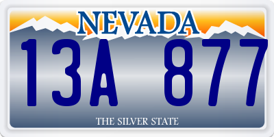 NV license plate 13A877