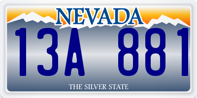 NV license plate 13A881