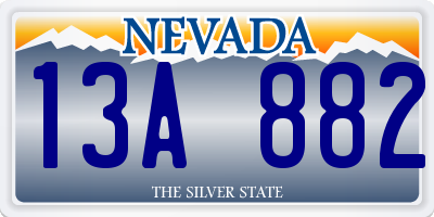 NV license plate 13A882
