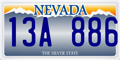 NV license plate 13A886