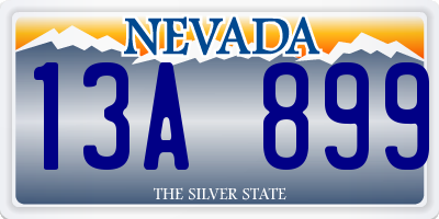 NV license plate 13A899