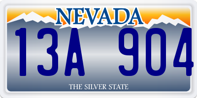 NV license plate 13A904
