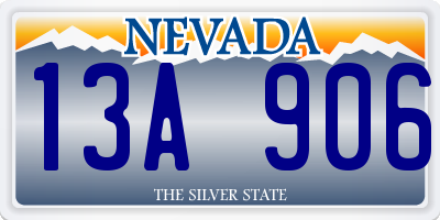 NV license plate 13A906
