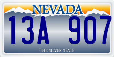 NV license plate 13A907