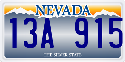 NV license plate 13A915