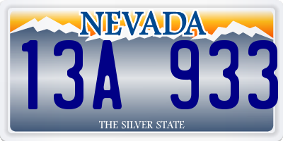 NV license plate 13A933