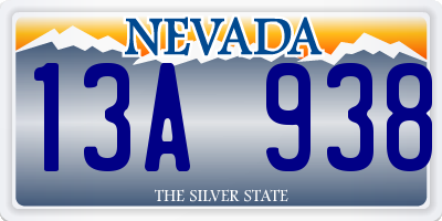 NV license plate 13A938