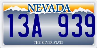 NV license plate 13A939
