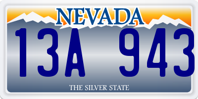 NV license plate 13A943