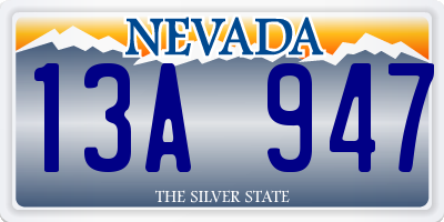 NV license plate 13A947
