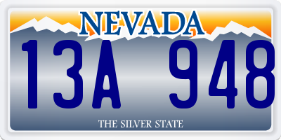 NV license plate 13A948