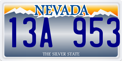 NV license plate 13A953