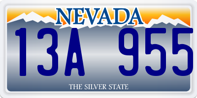 NV license plate 13A955
