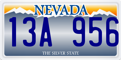 NV license plate 13A956