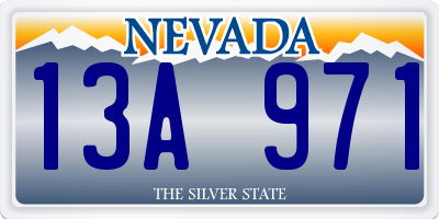 NV license plate 13A971