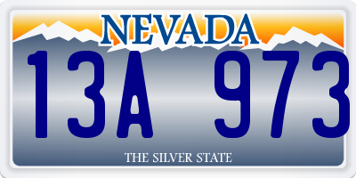 NV license plate 13A973