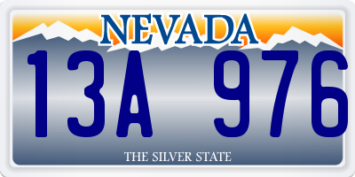 NV license plate 13A976