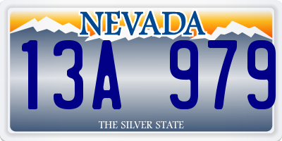 NV license plate 13A979