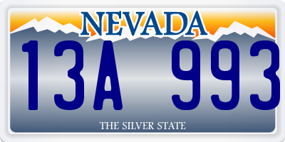 NV license plate 13A993
