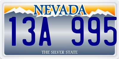 NV license plate 13A995