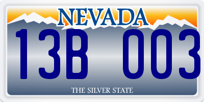 NV license plate 13B003