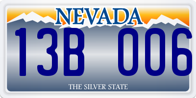 NV license plate 13B006