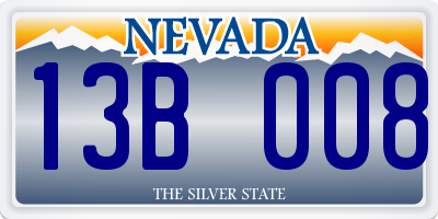 NV license plate 13B008