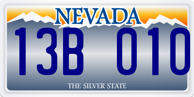 NV license plate 13B010