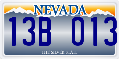 NV license plate 13B013