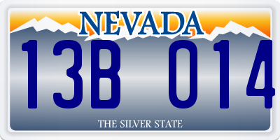 NV license plate 13B014