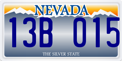 NV license plate 13B015