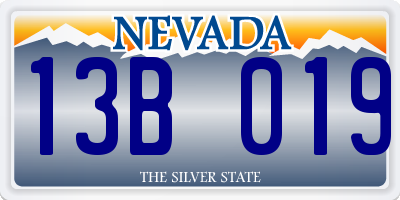 NV license plate 13B019