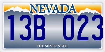 NV license plate 13B023