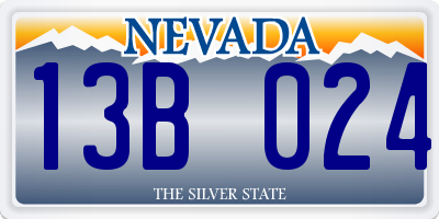 NV license plate 13B024